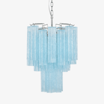 Azzura Glass Chandelier – Handcrafted Ocean Blue Glass Pendant Light for Dining Room and Entryway