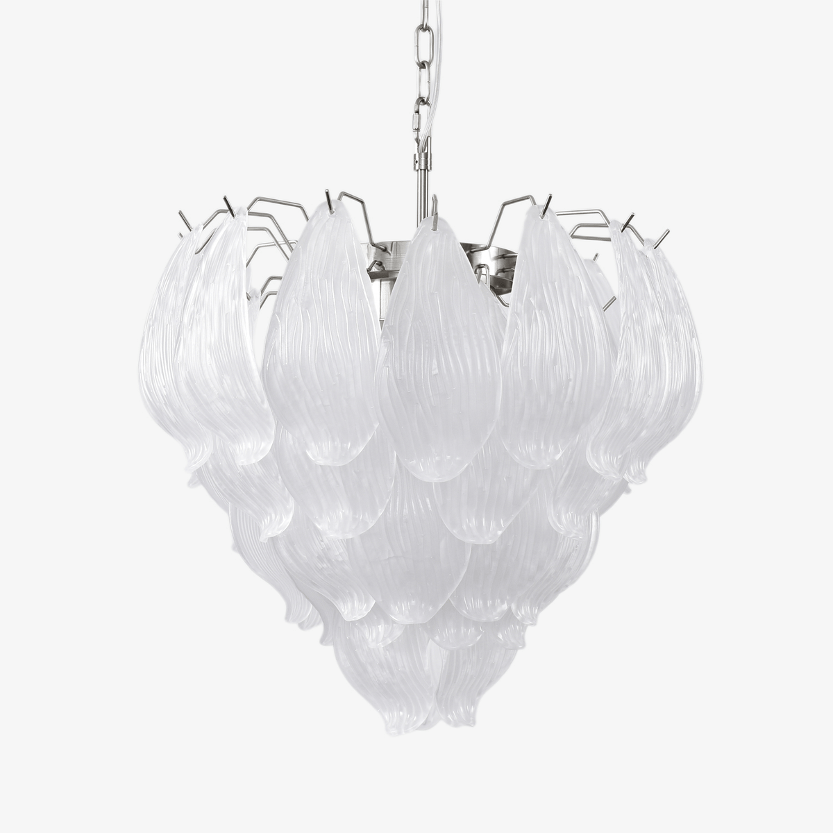 Tuliva Hand-Blown Glass Chandelier for Dining Room and Living Room