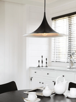 Semi Arch Pendant Light – Designer Aluminum Swag Lamp for Dining & Living Spaces