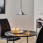 Semi Arch Pendant Light – Designer Aluminum Swag Lamp for Dining & Living Spaces