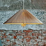 Tynellia Pendant Light – Natural Bamboo & Brass Nordic Pendant Lamp