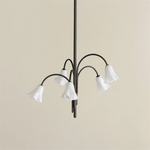 Petalia Blossom Chandelier – Floral Glass Pendant Light for Dining Room and Living Room