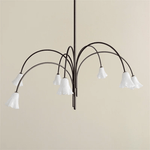 Petalia Blossom Chandelier – Floral Glass Pendant Light for Dining Room and Living Room