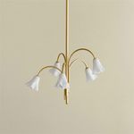 Petalia Blossom Chandelier – Floral Glass Pendant Light for Dining Room and Living Room