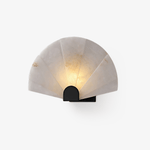 Nevora Alabaster Wall Sconce – Modern Minimalist Fan-Shaped Wall Light