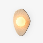 Soluna Stone Wall Sconce in Natural Marble with Warm Glow