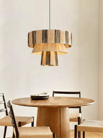 Zarora Handwoven Raffia Pendant Light – Natural Fiber Designer Lamp