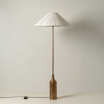 Tansu Rattan Floor Lamp with Marble Base – Modern Asian-Inspired Lighting for Living Room & Bedroom