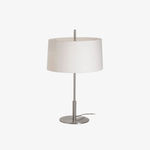 Rilume Table Lamp – Brushed Nickel Fabric Shade for Modern Interiors