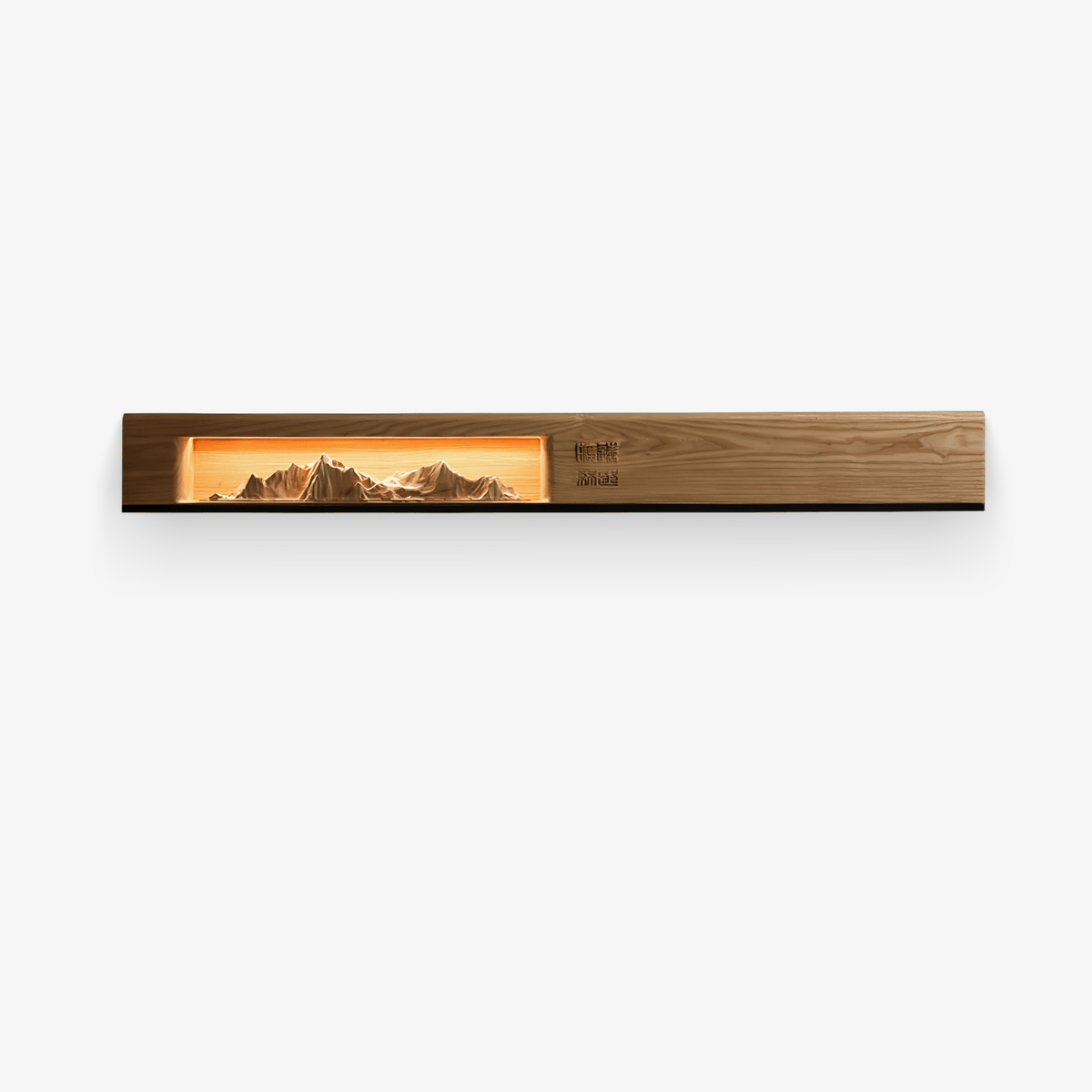 Mountain Reverie Wall Sconce — Handcrafted Wood LED Wall Light