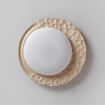 Venus Textured Stone Ceiling Light in Yellow Travertine