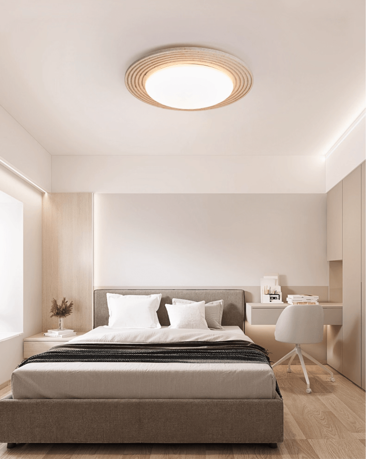 Terralux Travertine LED Flush Mount Ceiling Light for Modern Interiors