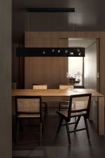 Axis Linear Wood LED Pendant Light for Kitchen Island and Dining Room