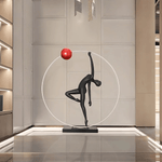 Balance Sculpture Floor Ornament – Modern Art Deco Decor
