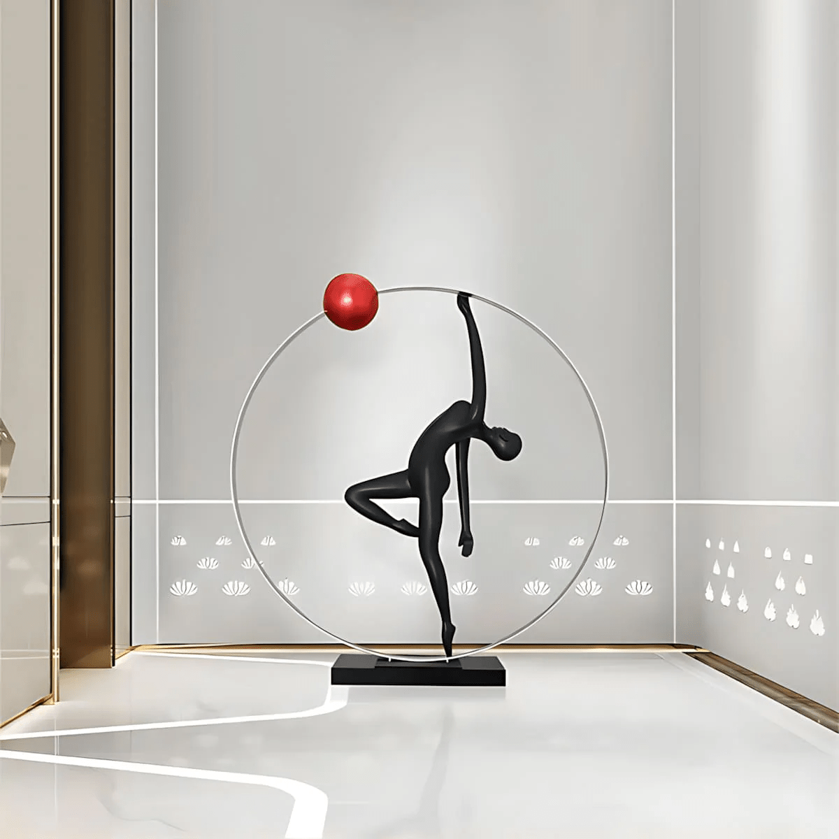 Balance Sculpture Floor Ornament – Modern Art Deco Decor