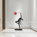 Balance Sculpture Floor Ornament – Modern Art Deco Decor