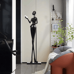 Elegant Lady Sculpture Ornaments – Modern Black Figurine for Living Room, Bedroom, and Office Décor