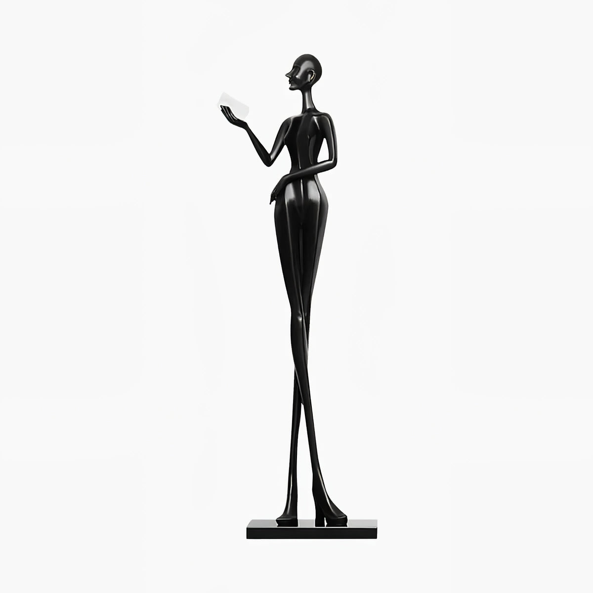 Elegant Lady Sculpture Ornaments – Modern Black Figurine for Living Room, Bedroom, and Office Décor