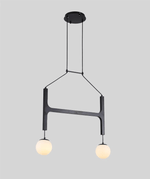 Lunna Orb Chandelier – Modern Wood and Glass Pendant Light