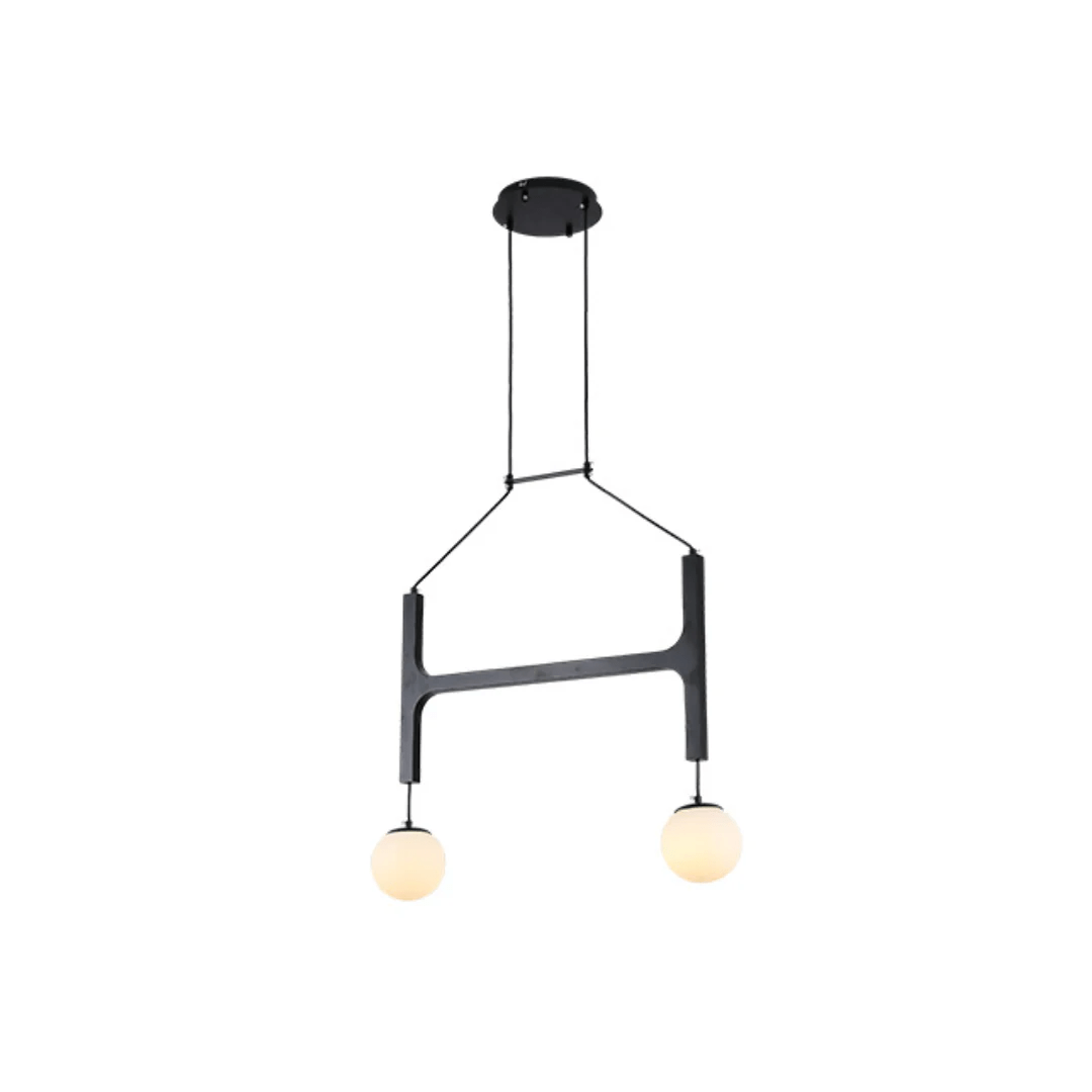 Lunna Orb Chandelier – Modern Wood and Glass Pendant Light