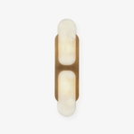 Odin Alabaster Wall Sconce in Brushed Brass | Modern Wall Lighting