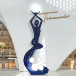 Mermaid Sculpture Floor Lamp – 6.5 Ft Figurative LED Floor Light
