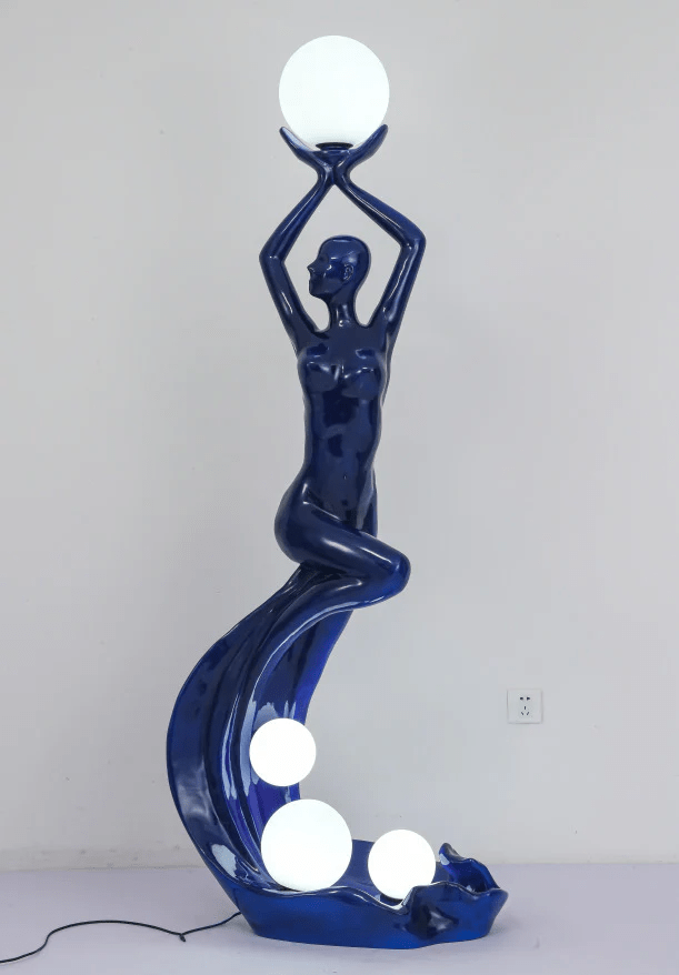Mermaid Sculpture Floor Lamp – 6.5 Ft Figurative LED Floor Light