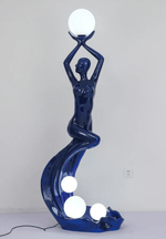 Mermaid Sculpture Floor Lamp – 6.5 Ft Figurative LED Floor Light