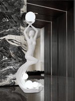 Mermaid Sculpture Floor Lamp – 6.5 Ft Figurative LED Floor Light