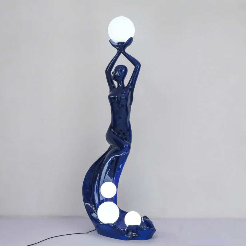 Mermaid Sculpture Floor Lamp – 6.5 Ft Figurative LED Floor Light