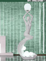 Mermaid Sculpture Floor Lamp – 6.5 Ft Figurative LED Floor Light