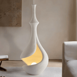 White Sere Vase Floor Lamp – Sculptural Ambient Lighting for Modern Interiors