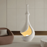 White Sere Vase Floor Lamp – Sculptural Ambient Lighting for Modern Interiors