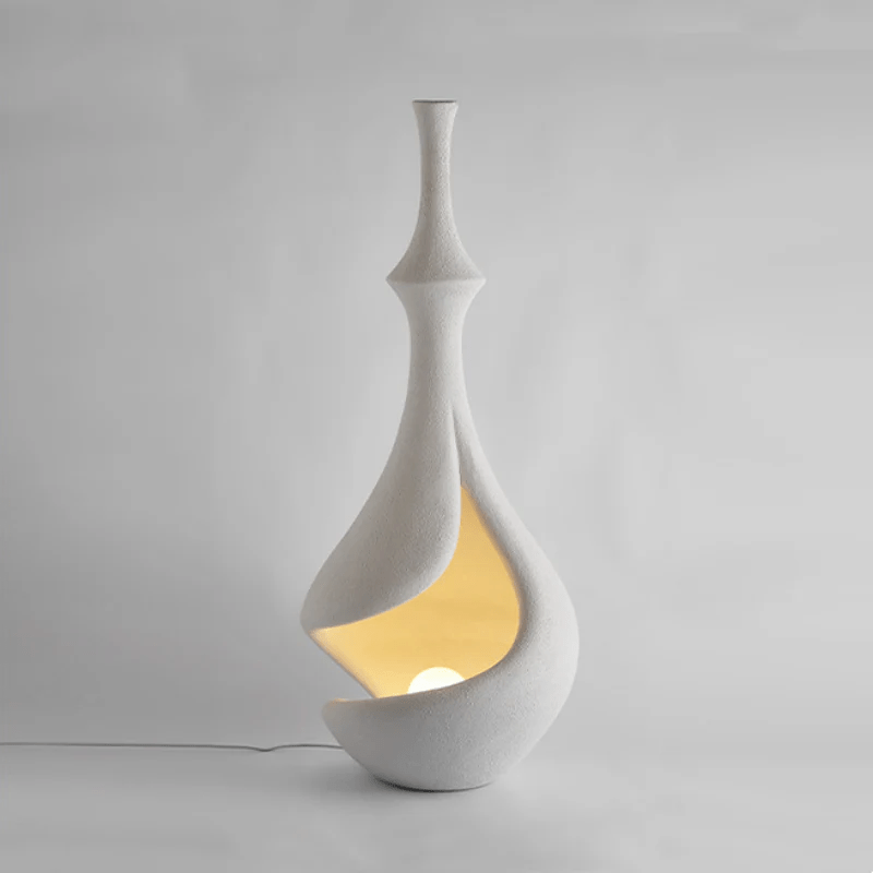 White Sere Vase Floor Lamp – Sculptural Ambient Lighting for Modern Interiors