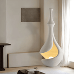 White Sere Vase Floor Lamp – Sculptural Ambient Lighting for Modern Interiors