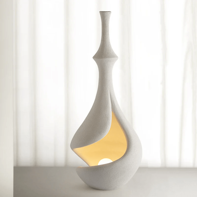 White Sere Vase Floor Lamp – Sculptural Ambient Lighting for Modern Interiors