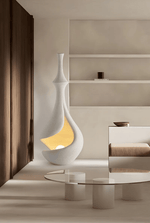 White Sere Vase Floor Lamp – Sculptural Ambient Lighting for Modern Interiors