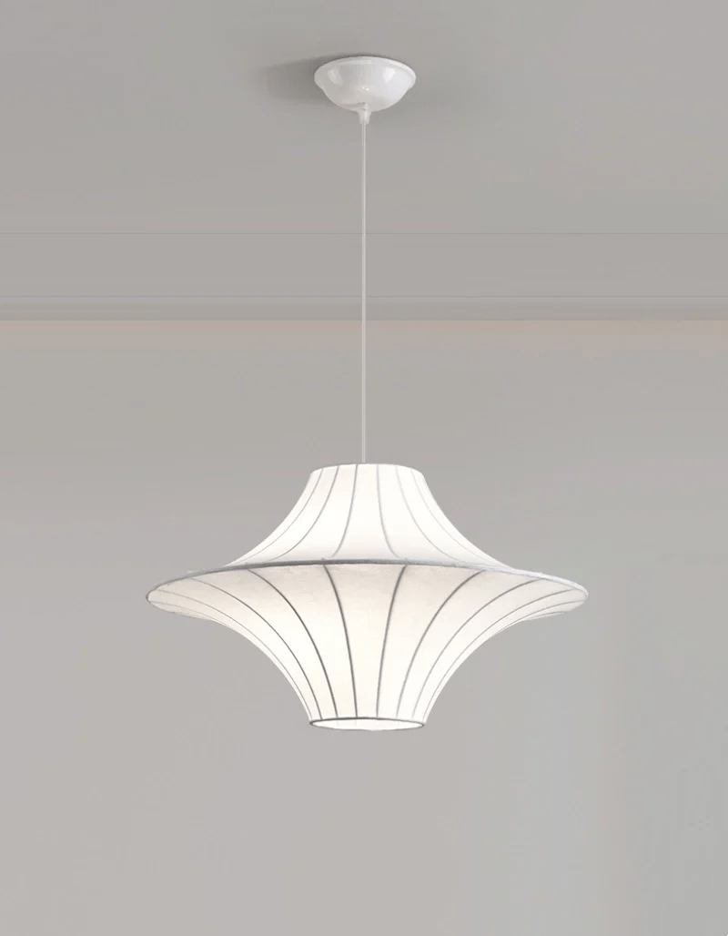 Caela Silk Pendant Light – Modern Minimalist Hanging Lamp for Dining & Living Room