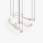 Ethereal Wave Alabaster Chandelier – Modern Sculptural Pendant Light