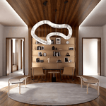 Ethereal Wave Alabaster Chandelier – Modern Sculptural Pendant Light