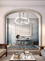 Ethereal Wave Alabaster Chandelier – Modern Sculptural Pendant Light