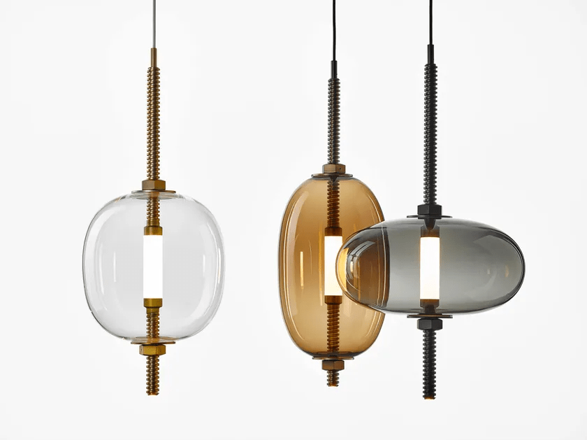 Under Pressure Art Glass Pendant Light with Integrated LED