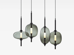 Under Pressure Art Glass Pendant Light with Integrated LED