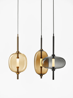 Under Pressure Art Glass Pendant Light with Integrated LED