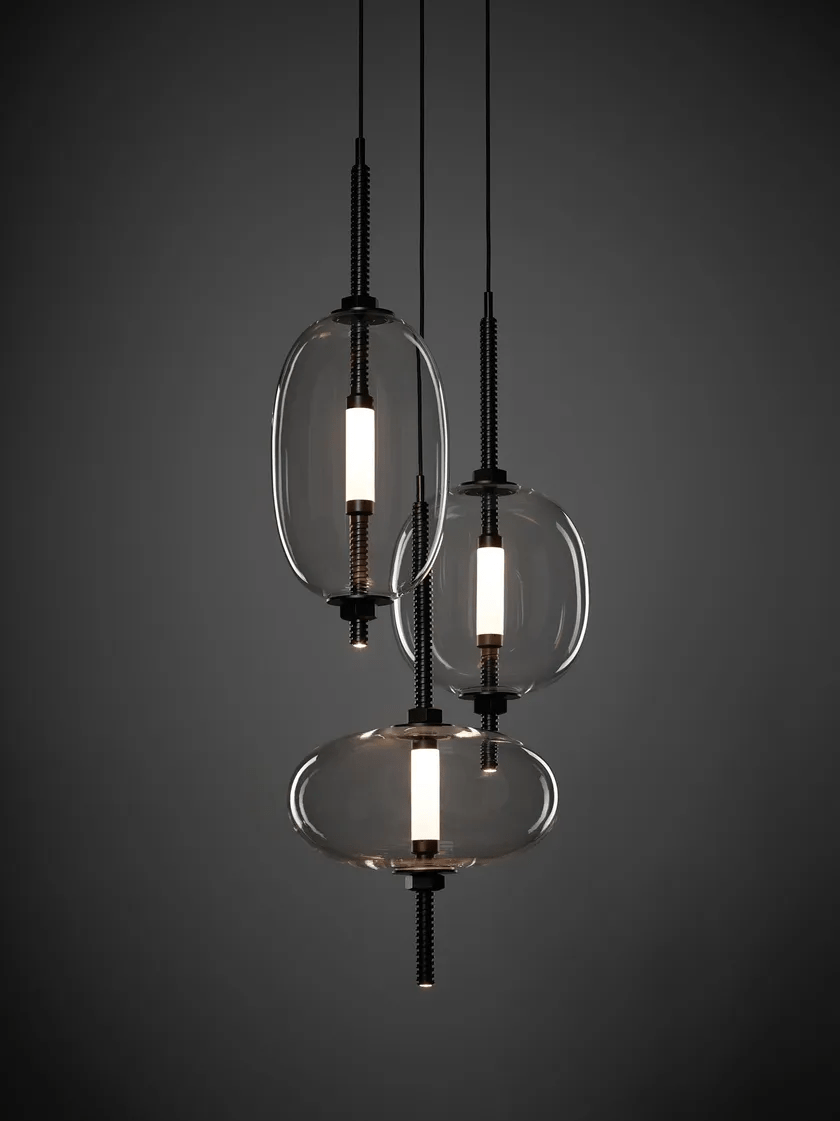 Under Pressure Art Glass Pendant Light with Integrated LED