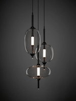Under Pressure Art Glass Pendant Light with Integrated LED