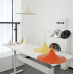 Semi Arch Pendant Light – Designer Aluminum Swag Lamp for Dining & Living Spaces