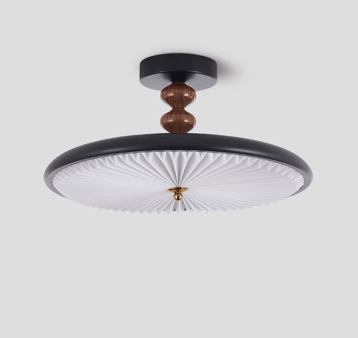 Aurelia Disc Ceiling Light — Modern LED Flush Mount in Black or Walnut