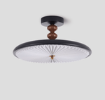 Aurelia Disc Ceiling Light — Modern LED Flush Mount in Black or Walnut