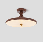 Aurelia Disc Ceiling Light — Modern LED Flush Mount in Black or Walnut